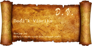 Deák Viorika névjegykártya